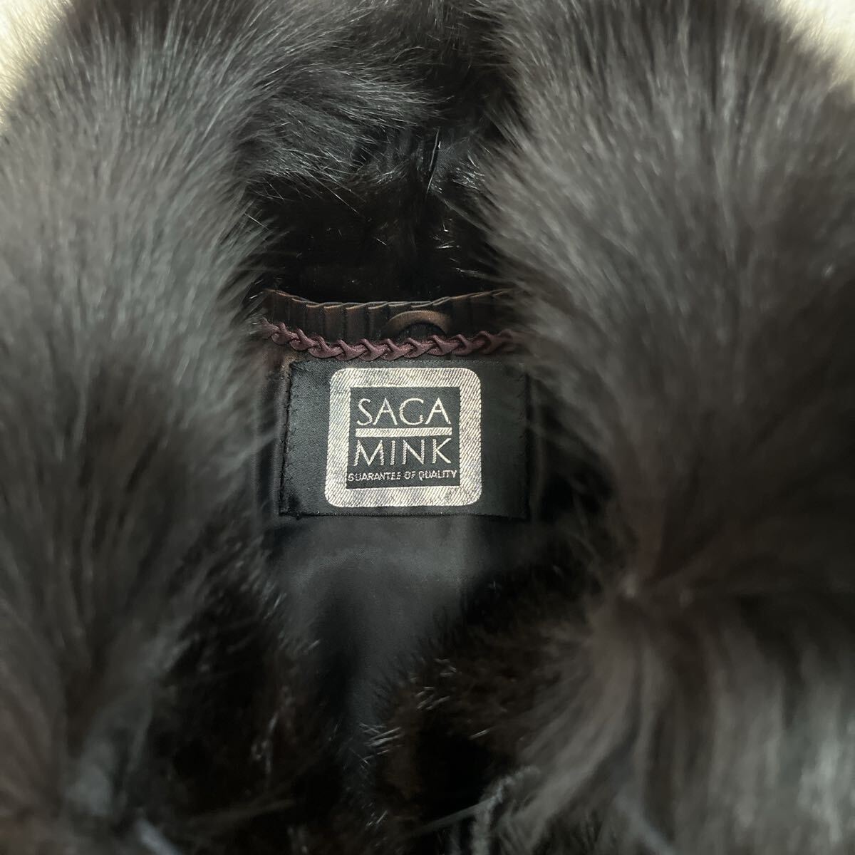 極美品 SAGA MINK ブラックファーコート 毛皮_画像2