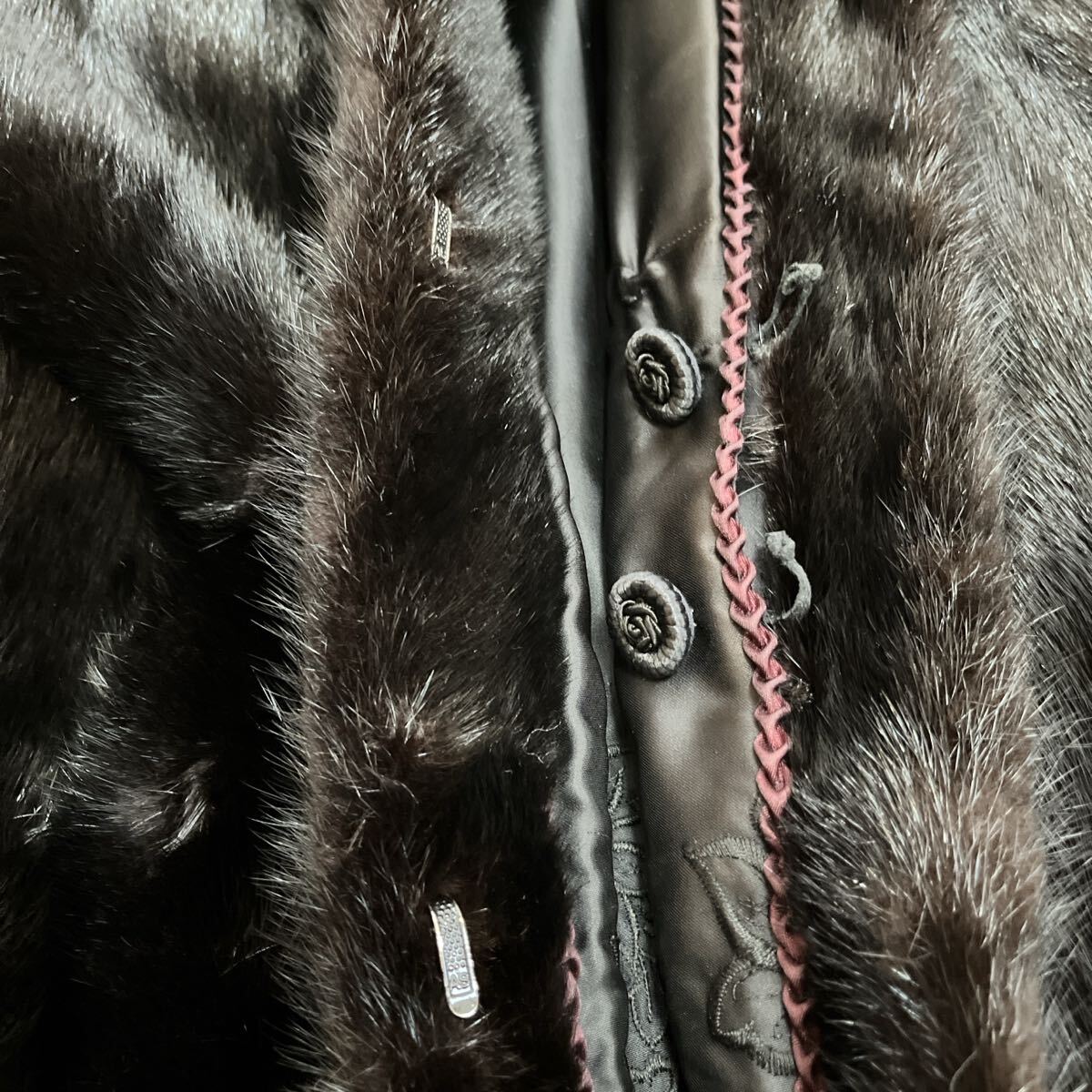 極美品 SAGA MINK ブラックファーコート 毛皮_画像4