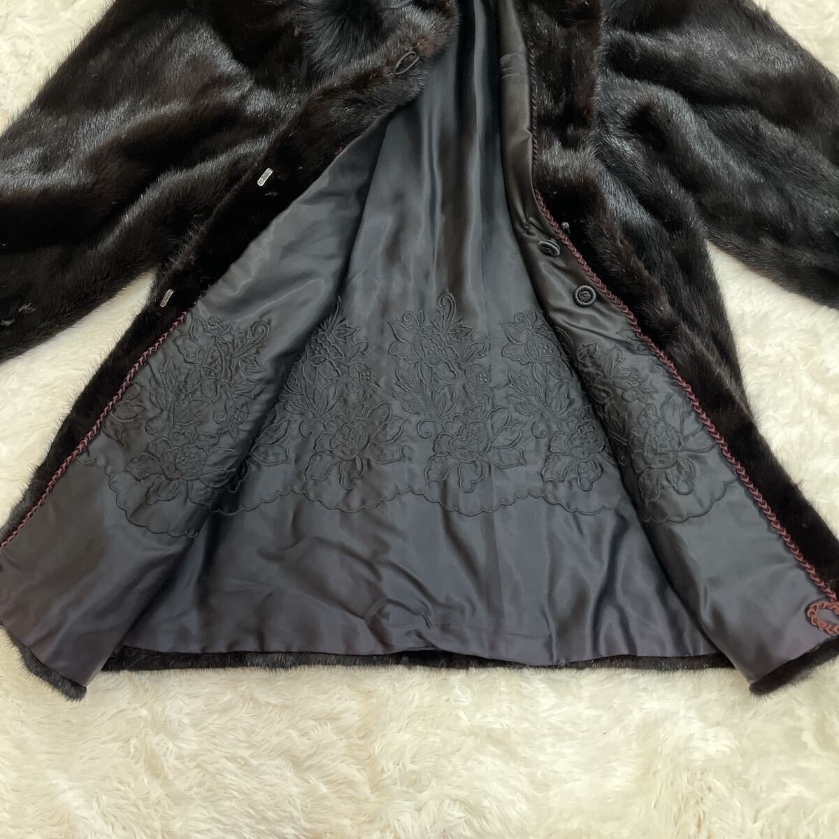 極美品 SAGA MINK ブラックファーコート 毛皮_画像5