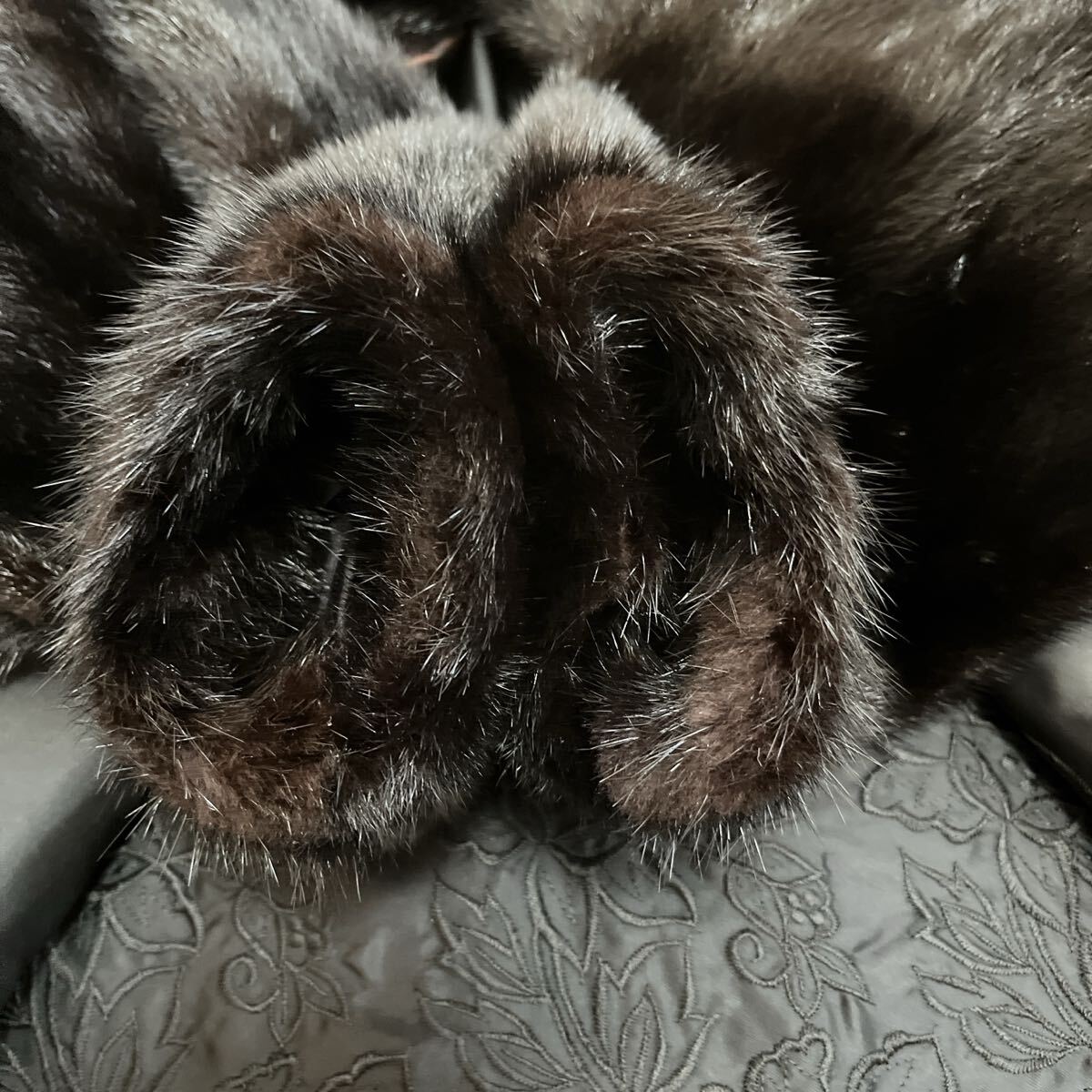 極美品 SAGA MINK ブラックファーコート 毛皮_画像8