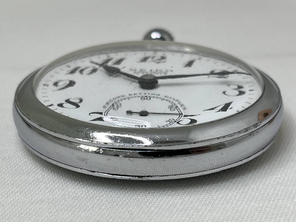 【M50】希少 SEIKO PRECISION 15石 昭 42 79 東鉄八 鉄道時計 SECOND SETTING DIAFLEX 手巻き 懐中時計 稼働品_画像4