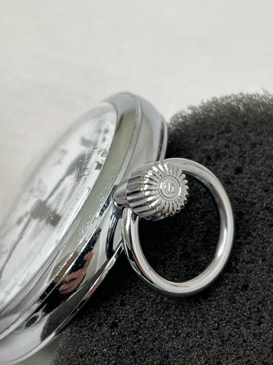 【M50】希少 SEIKO PRECISION 15石 昭 42 79 東鉄八 鉄道時計 SECOND SETTING DIAFLEX 手巻き 懐中時計 稼働品_画像5