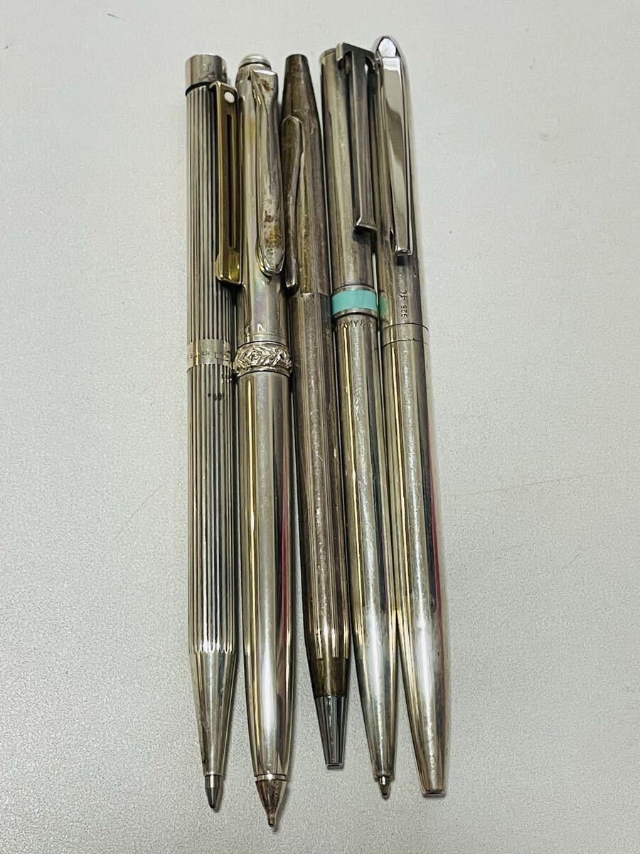 1円~ TIFFANY ティファニー/RONSON/クロス/SHEAFFER/4°C等シルバー ボールペン シャーペン 筆記用具まとめ売り_画像1