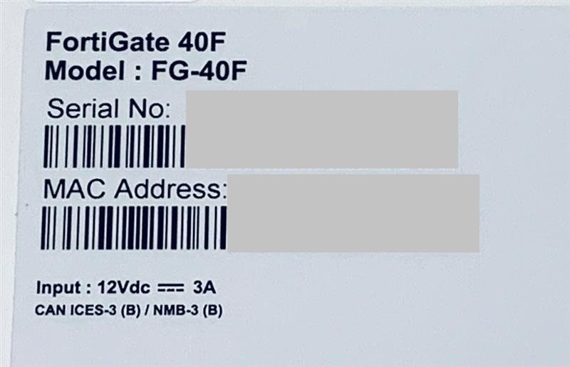 ライセンス期限:2027/05/13 ＜中古 清掃済 ＞ FORTINET FORTIGATE-40F FG-40F UTM 初期化済 送料無料 領収書発行_画像6