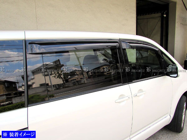 デリカD：5 CV1W CV2W CV4W CV5W サイド ドア バイザー 日除け 雨除け サンバイザー フロント リア リヤ INJ－V－048_画像4