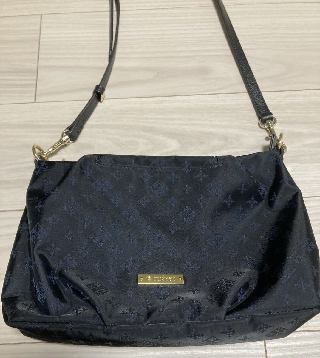 【使用頻度少】russet ラシット ショルダーバッグ 斜め掛け ナイロン ネイビー_画像1