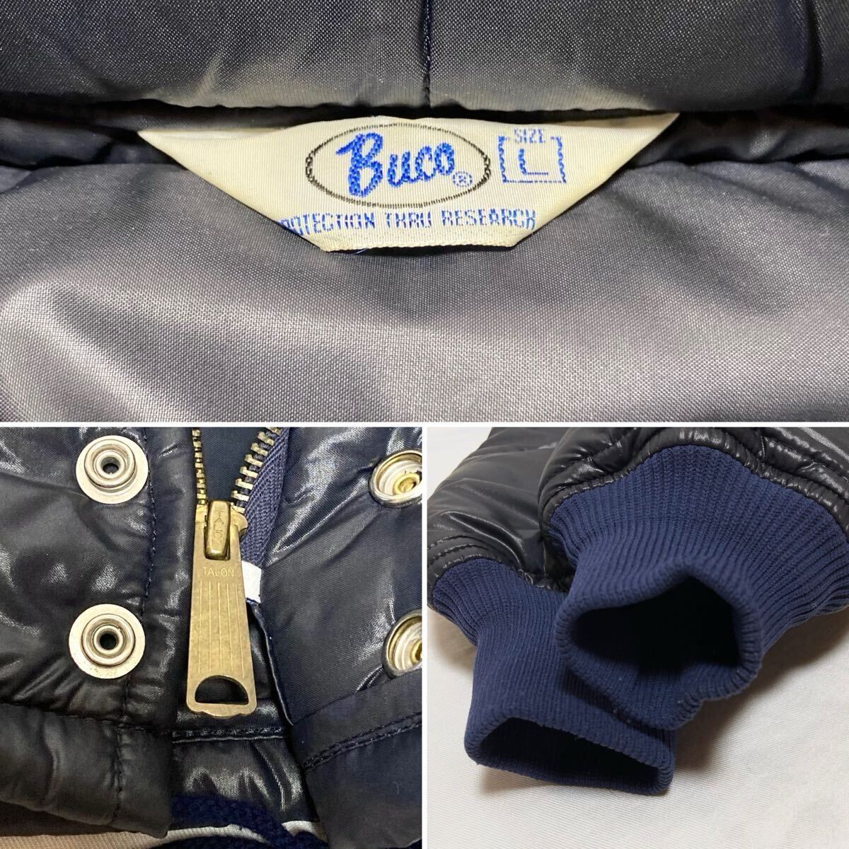 BUCO THE REAL McCOY'S The Real McCoy's bko гоночная куртка байкерская куртка L с хлопком темно-синий мотоцикл Parker капот 