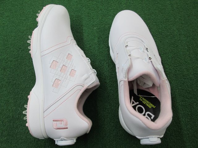 GK三好◆ 181 【値下げ】 【新品 レディースシューズ 23.0】フットジョイ◆98649 230 W060 Eコンフォート ボア WH◆PK◆白◆女性用◆_画像3