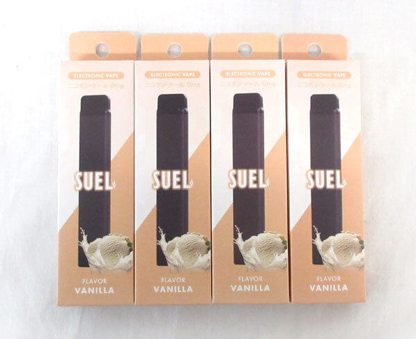 送料185円■bv689■(251001)▼使い捨て 電子タバコ SUEL バニラ 4本【シンオク】【クリックポスト発送】_画像1