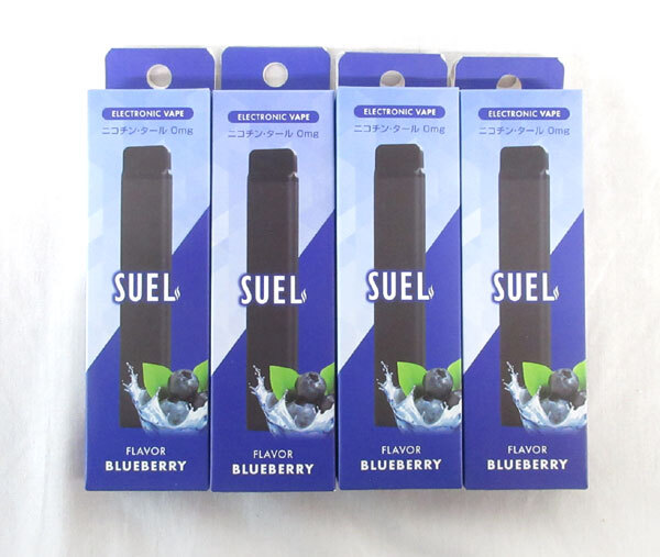 送料185円■bv687■(251001)▼使い捨て 電子タバコ SUEL ブルーベリー 4本【シンオク】【クリックポスト発送】_画像1
