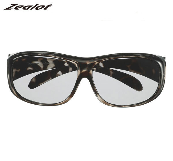 送料300円(稅込)■hl302■ジーロット 明るい偏光オーバーグラス(グレーデミ) 6160円相當(dāng)【シンオク】