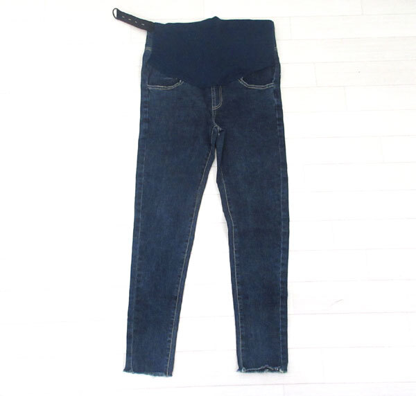 送料300円(税込)■be501■(250819)マタニティ ストレッチパンツ 2種 2点【シンオク】_画像3