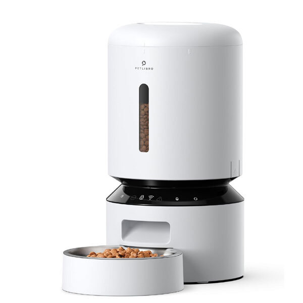 送料300円(税込)■ae791■PETLIBRO ペット用 自動給餌器 5L ホワイト【シンオク】_画像1