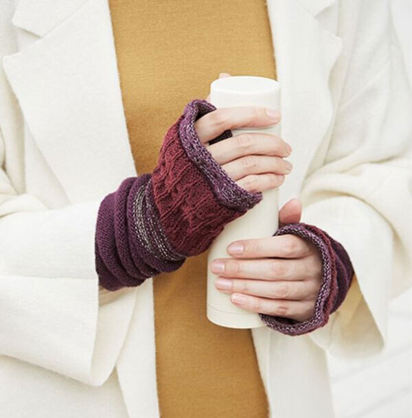 送料185円■yb486■▼レディース ベルモード ラメアクセントあったかロングウォーマー M 2点(柊)【シンオク】【クリックポスト発送】の画像4