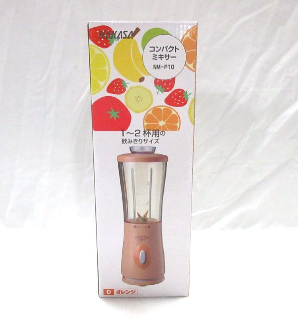 送料300円(税込)■uy002■仲佐 コンパクトミキサー 400ml オレンジ NM-P10(D) 3点【シンオク】_画像2