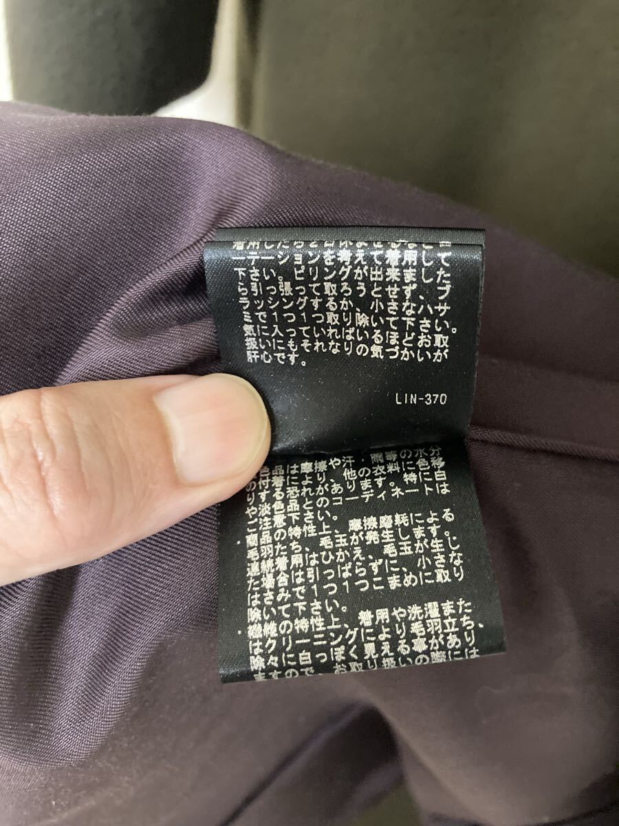 セオリーリュクス theory luxe ウール チェスター コート 38 カーキ色 レディース_画像6