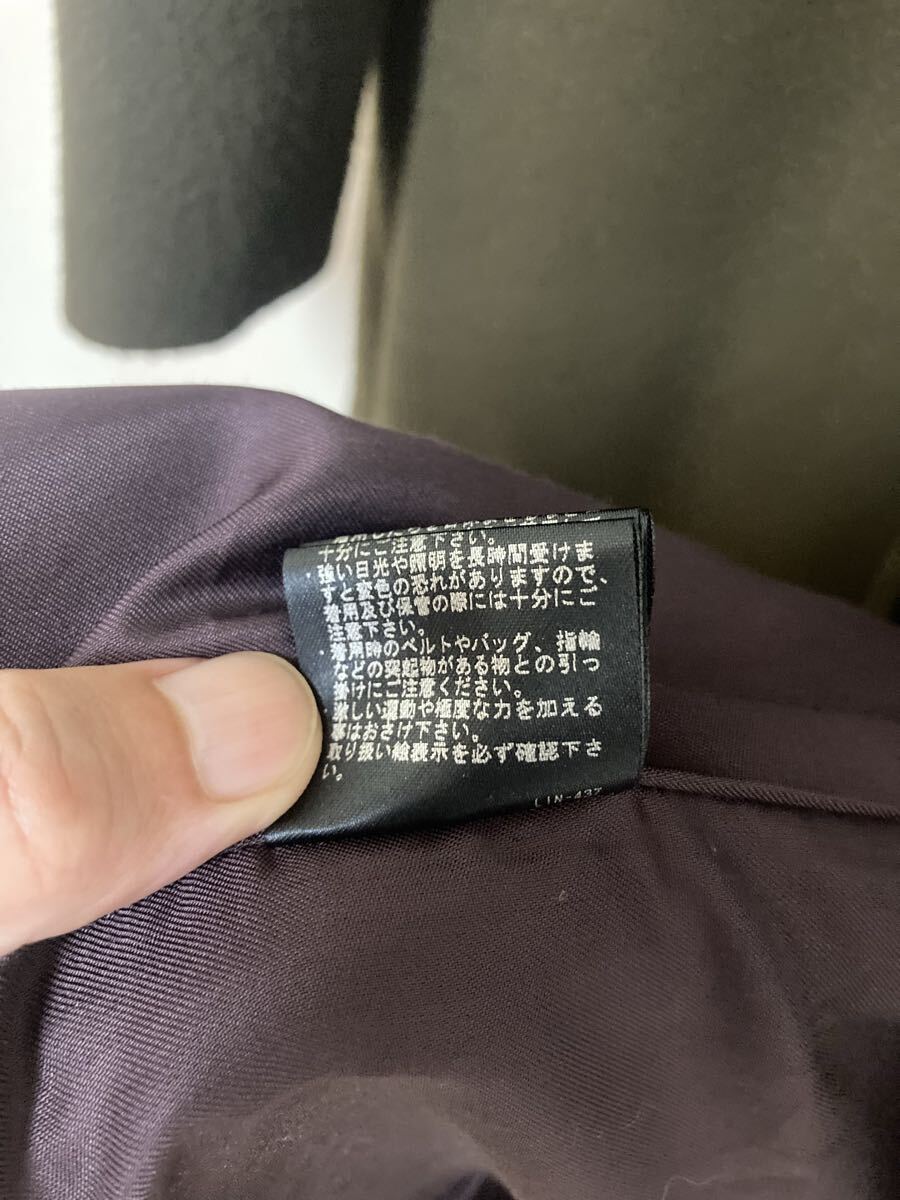 セオリーリュクス theory luxe ウール チェスター コート 38 カーキ色 レディース_画像7