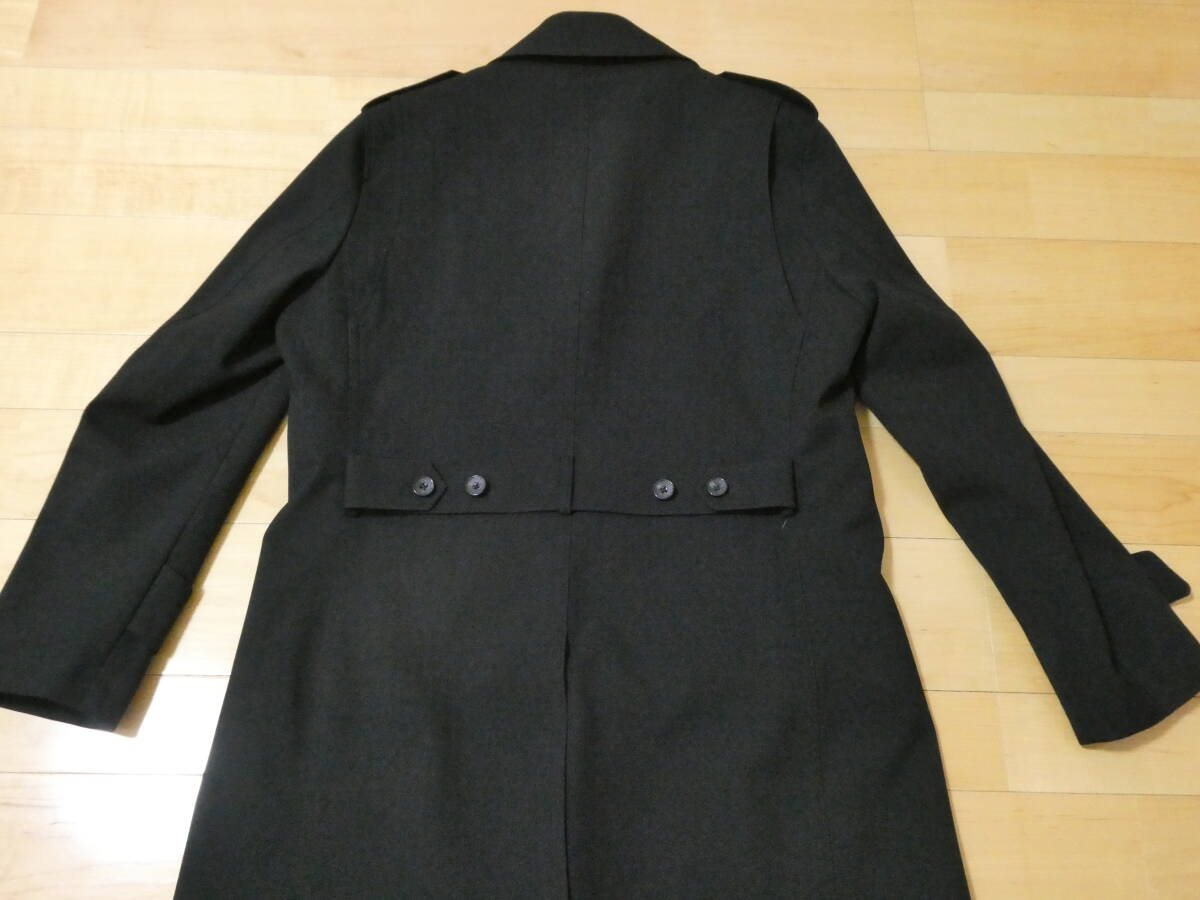861. LES MUES レ・ミュー (アオキ AOKI) メンズ トレンチコート ブラック サイズS 数回着用の美品_画像5