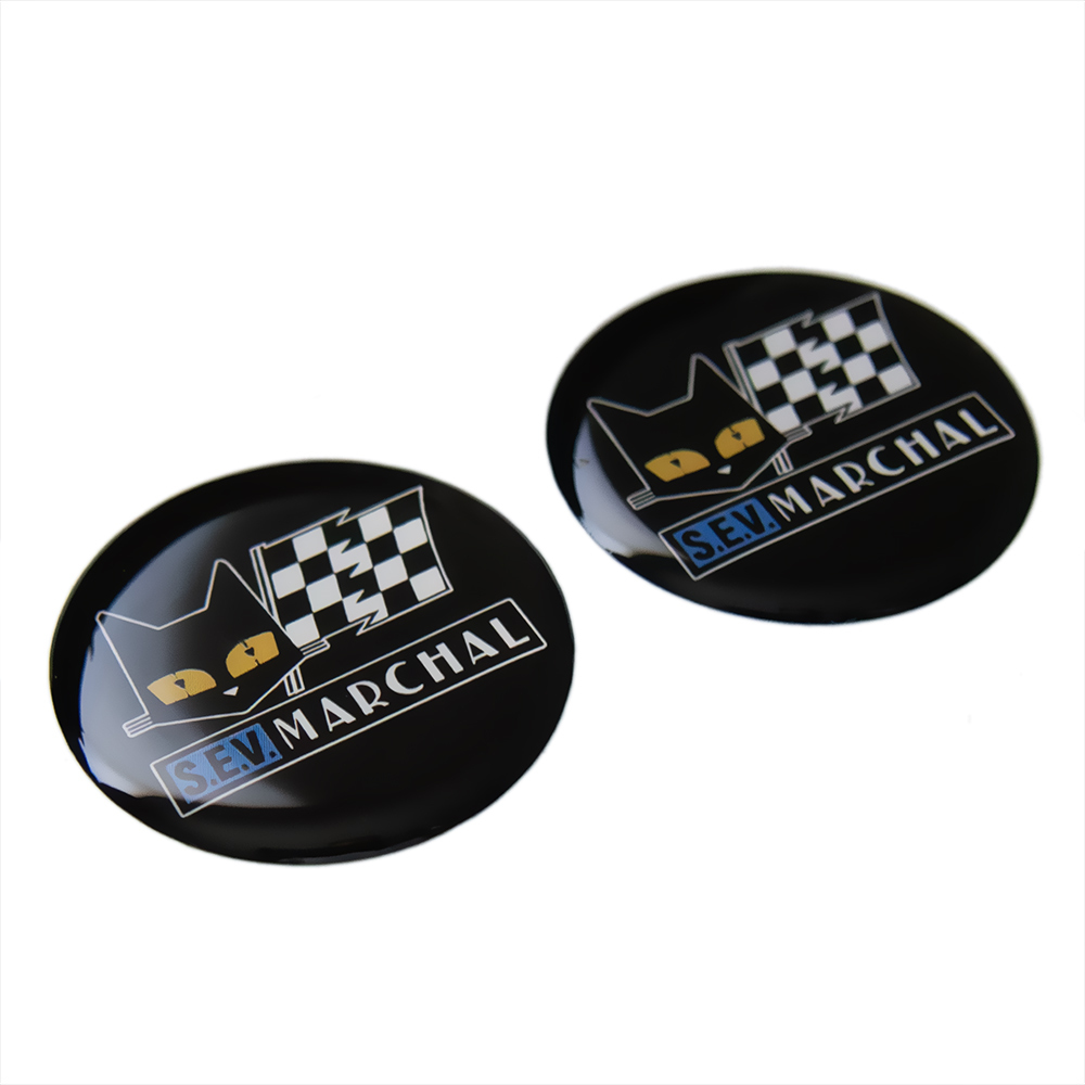 マーシャル MARCHAL ステッカー シール 黒猫 30mm ブラック 2枚_画像2