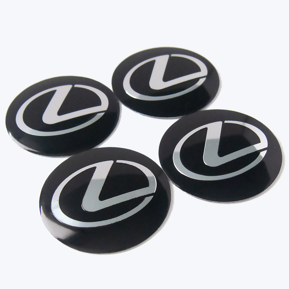 LEXUS レクサス TOYOTA トヨタ ホイールキャップステッカー ブラック 56mm 4枚_画像2