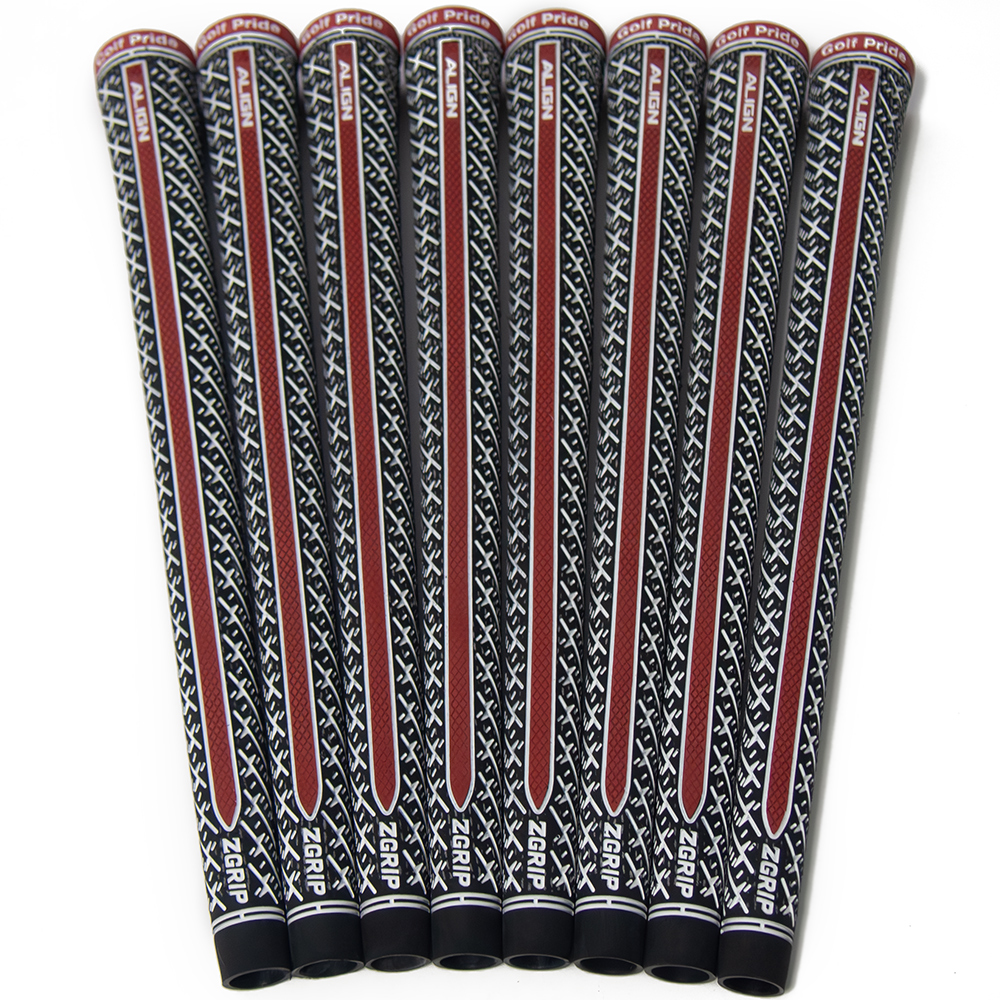 ゴルフプライド Z-GRIP Z-CORD アライン Golf Pride ALIGN ミッドサイズ ゴルフグリップ ブラック レッド 8本_画像2