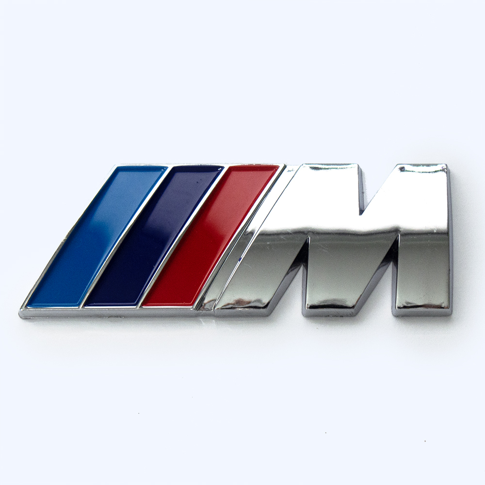 BMW M Performance ステッカー シルバー プラスチック 75mm×27mm _画像1
