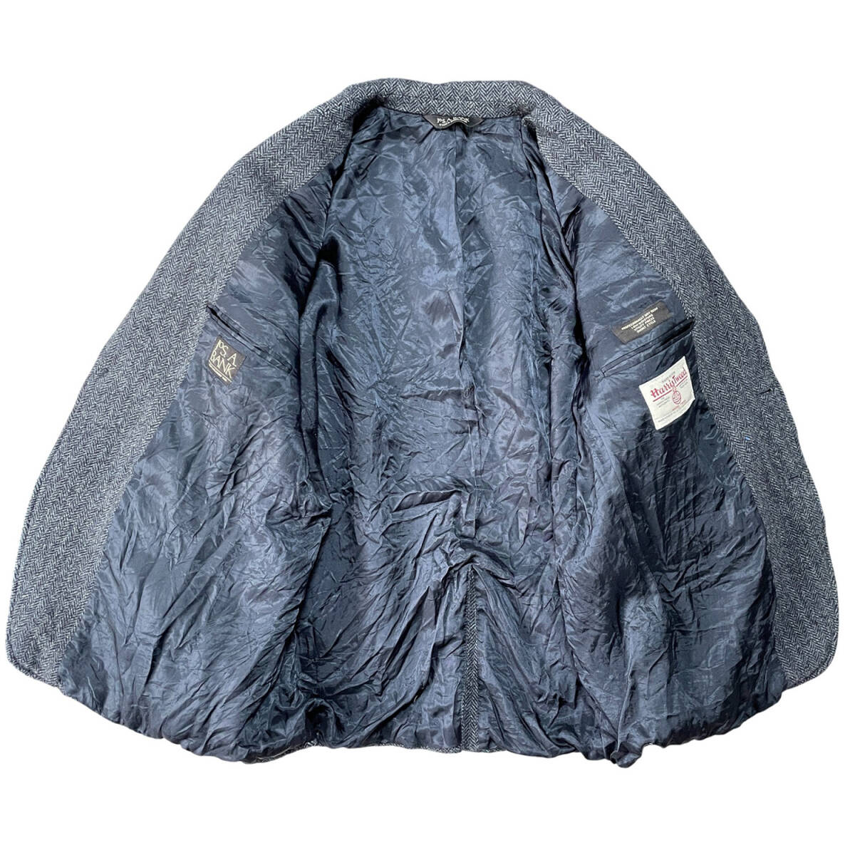 USA 古着 Harris Tweed Jos.A.BANK ハリスツイード ツイードウール素材 テーラードジャケット メンズL相当 ヴィンテージ AF0027_画像6