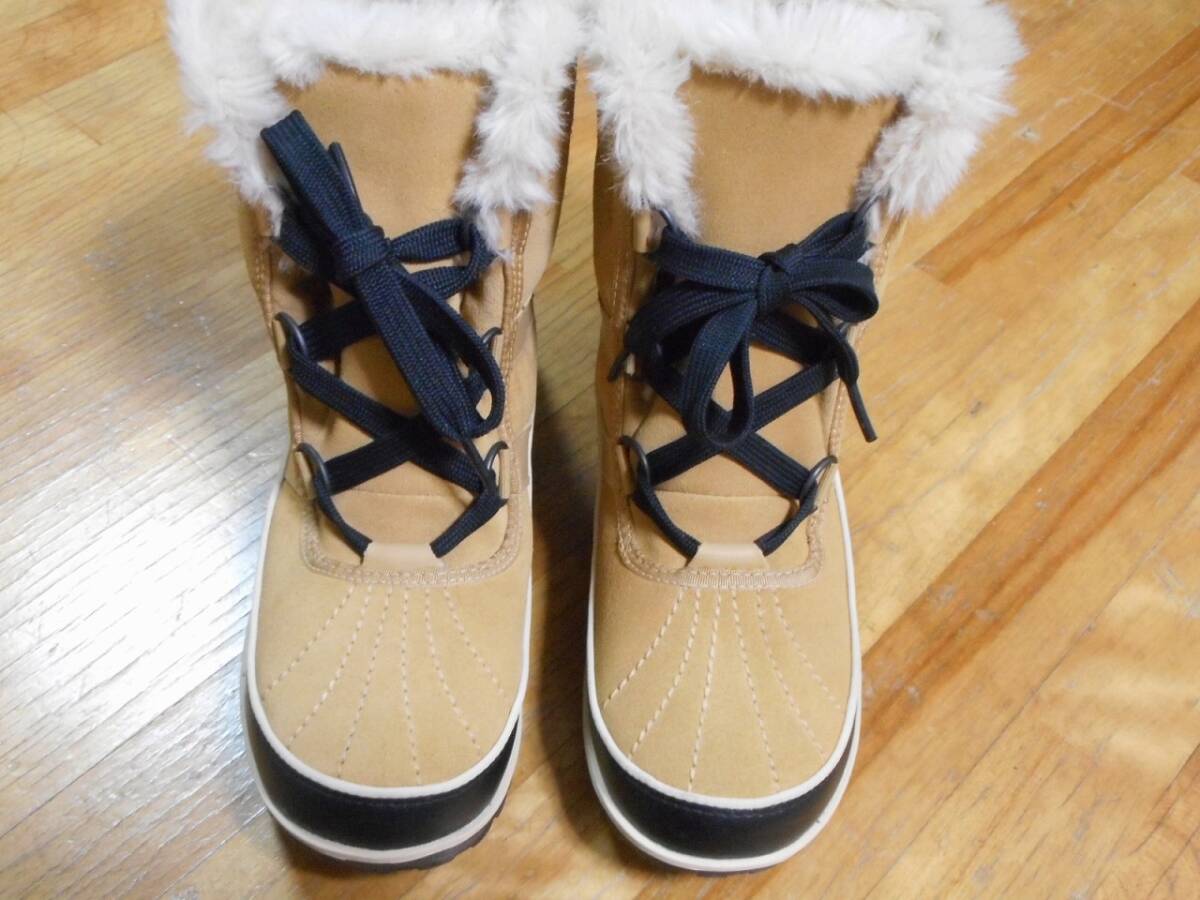 SOREL　TIVOLI２ スウェード23.0cm レディース NL2089-373 ベージュ インナー綺麗 ソール減り無し ティボリ SUEDE ソレル スノーブーツUSED_画像4