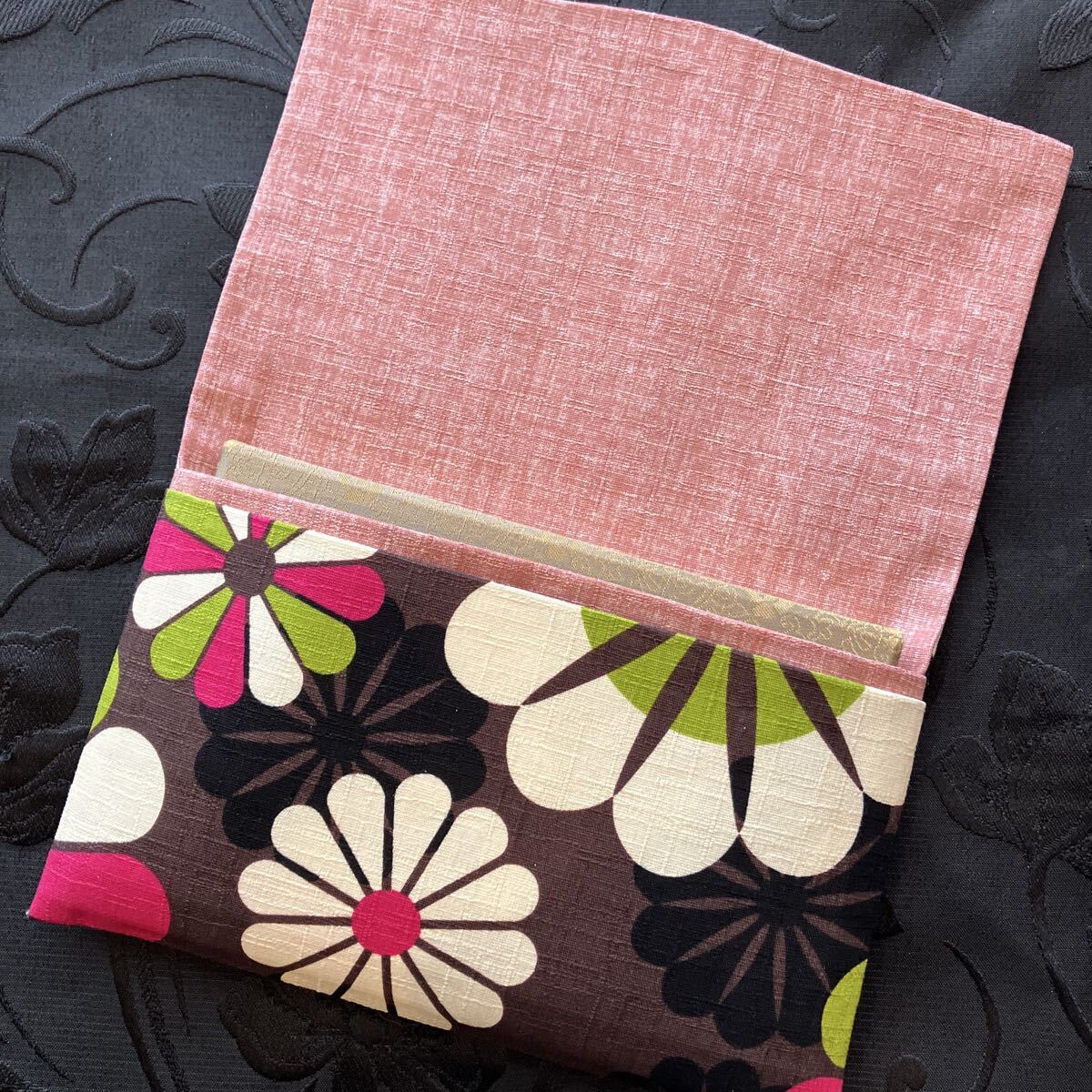 【ハンドメイド】 御朱印帳ケース　花　大正浪漫_画像3