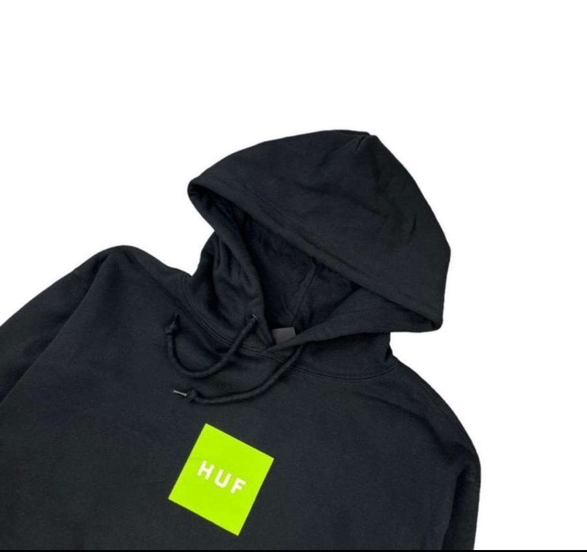 ハフ パーカー スウェット 裏起毛 PF00465/00573 ブラック Mサイズ ボックスロゴ メンズ レディース HUF ESSENTIALS BOX LOGO P/O 新品_画像5