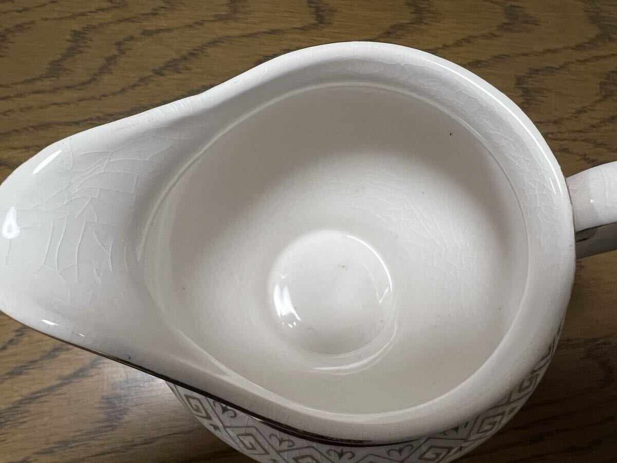 DOUBLE PHOENIX NIKKO IRONSTONE ニッコーダブルフェニックス ティーポット シュガーポット クリーマー3点セット 赤山水 金彩ウィロー_画像6