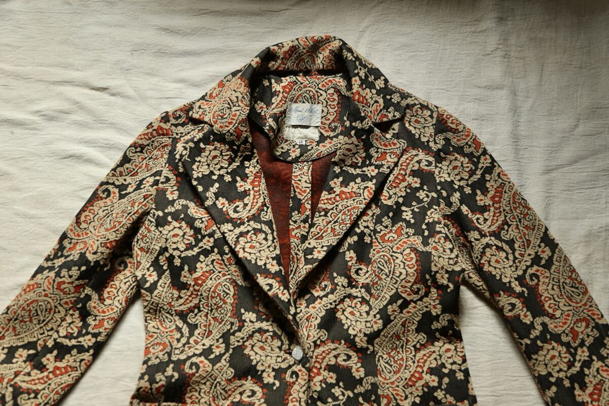 Mark VII Ltd. jacket ジャガード織 ゴブラン ジャケット アラベスク 総柄 ヴィンテージ vintage 古着 ビンテージ ペイズリー 14サイズ_画像2