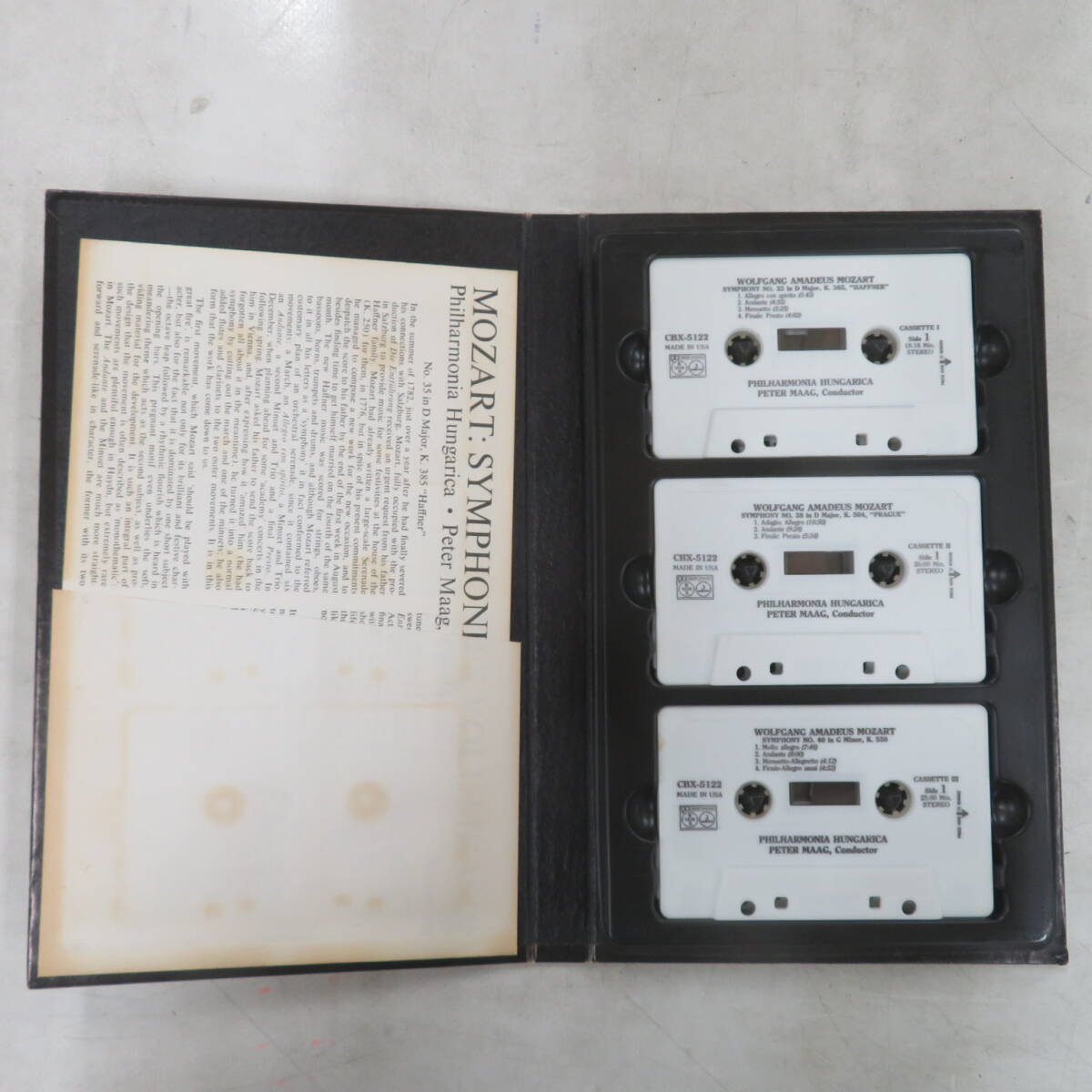 F00029159/▲▲カセうット3枚組/ペーター・マーク(指揮)「モーツァルト：THE LAST 6 SYMPHONIES」_画像3