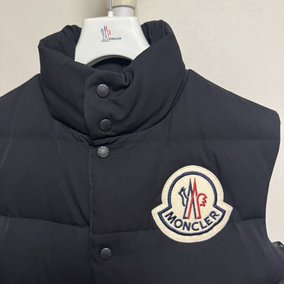 美品 MONCLER ジュンヤワタナベ ダウンベスト デカロゴ L モンクレール TIBET ブラック 黒 L_画像3