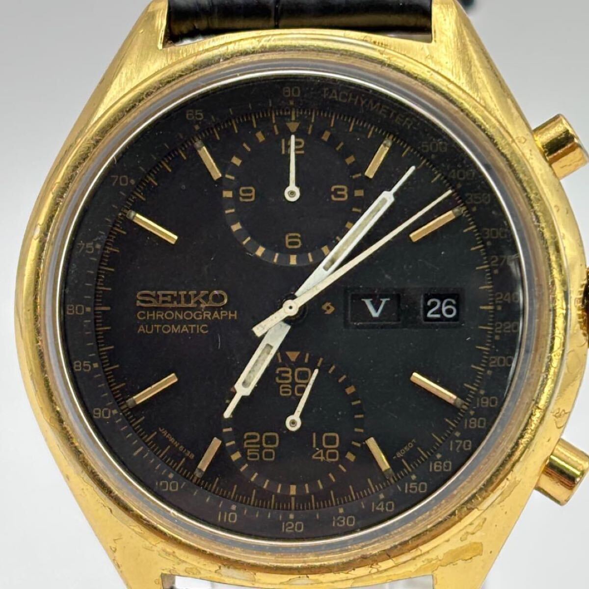 SEIKO セイコー 6138-8020 パンダ クロノグラフ 稼働品_画像1