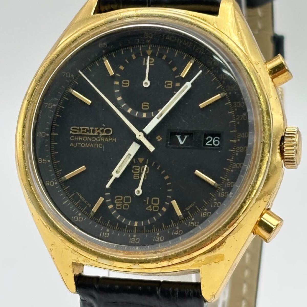 SEIKO セイコー 6138-8020 パンダ クロノグラフ 稼働品_画像3