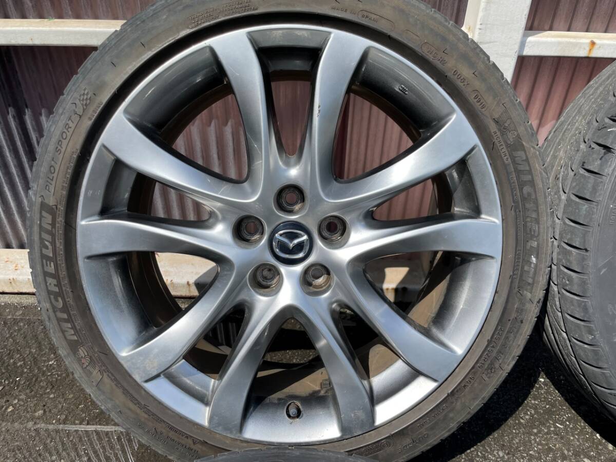 MAZDA マツダ GJEFP GJ2FP アテンザ 純正 225/45ZR19 5H PCD114.3 ハイグロス ハンコック ミシュラン 2019&20年製 中古品_画像5