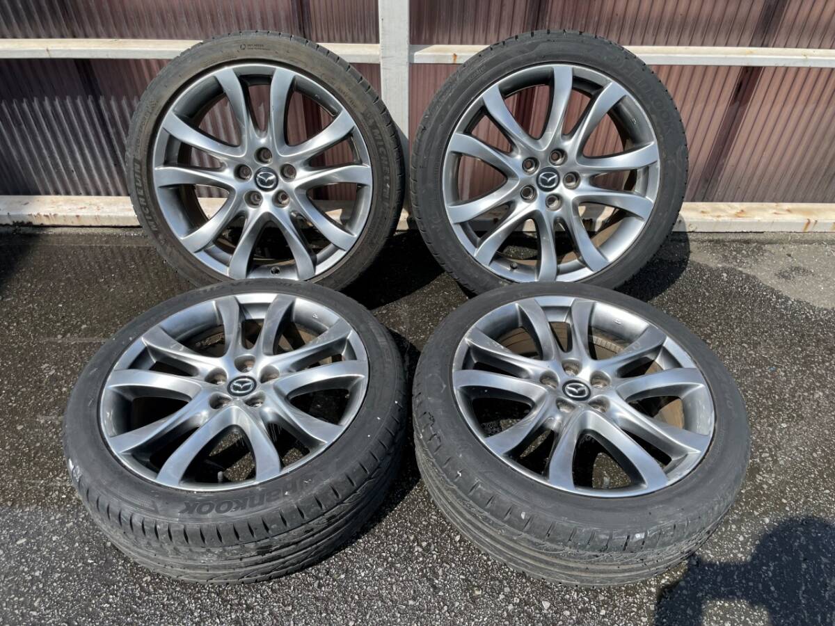 MAZDA マツダ GJEFP GJ2FP アテンザ 純正 225/45ZR19 5H PCD114.3 ハイグロス ハンコック ミシュラン 2019&20年製 中古品_画像1