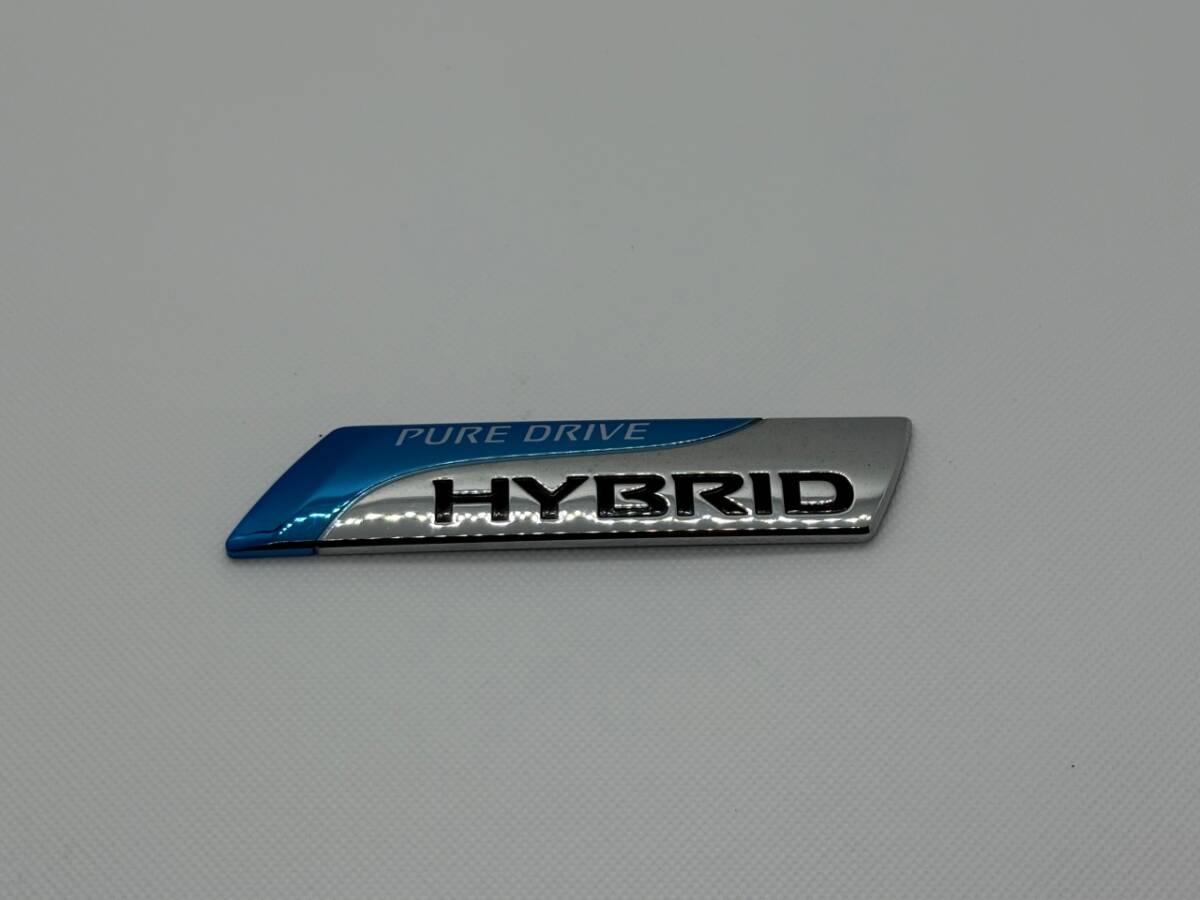 NISSAN ニッサン HY51 フーガ 純正 PURE DRIVE ピュアドライブ HYBRID ハイブリッド エンブレム 016_画像1