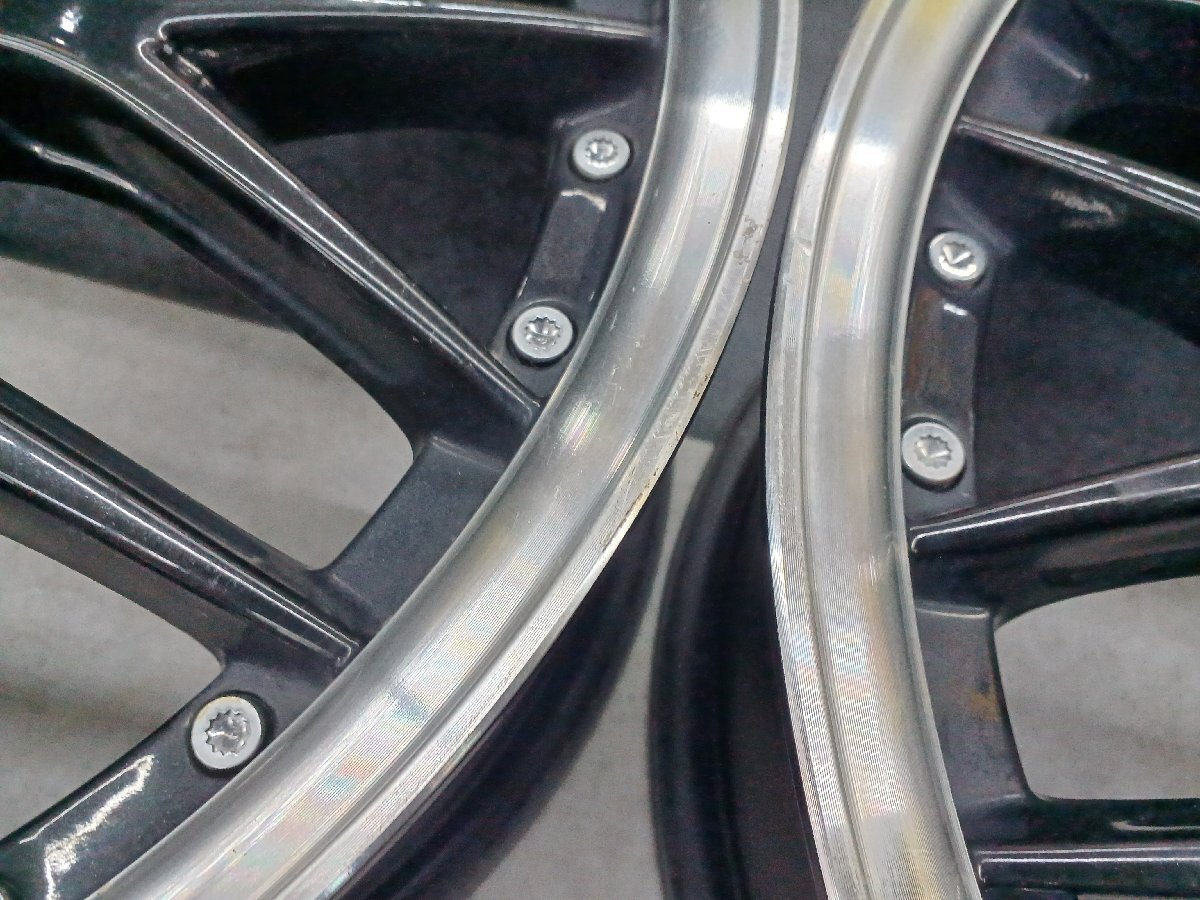 ☆人気のブラックリムポリッシュ ヴェゼル レヴォーグ等 ロクサーニ マルチフォルケッタ AMDセンターキャップ 18インチ 7.5J+55 114.3/5H_画像6