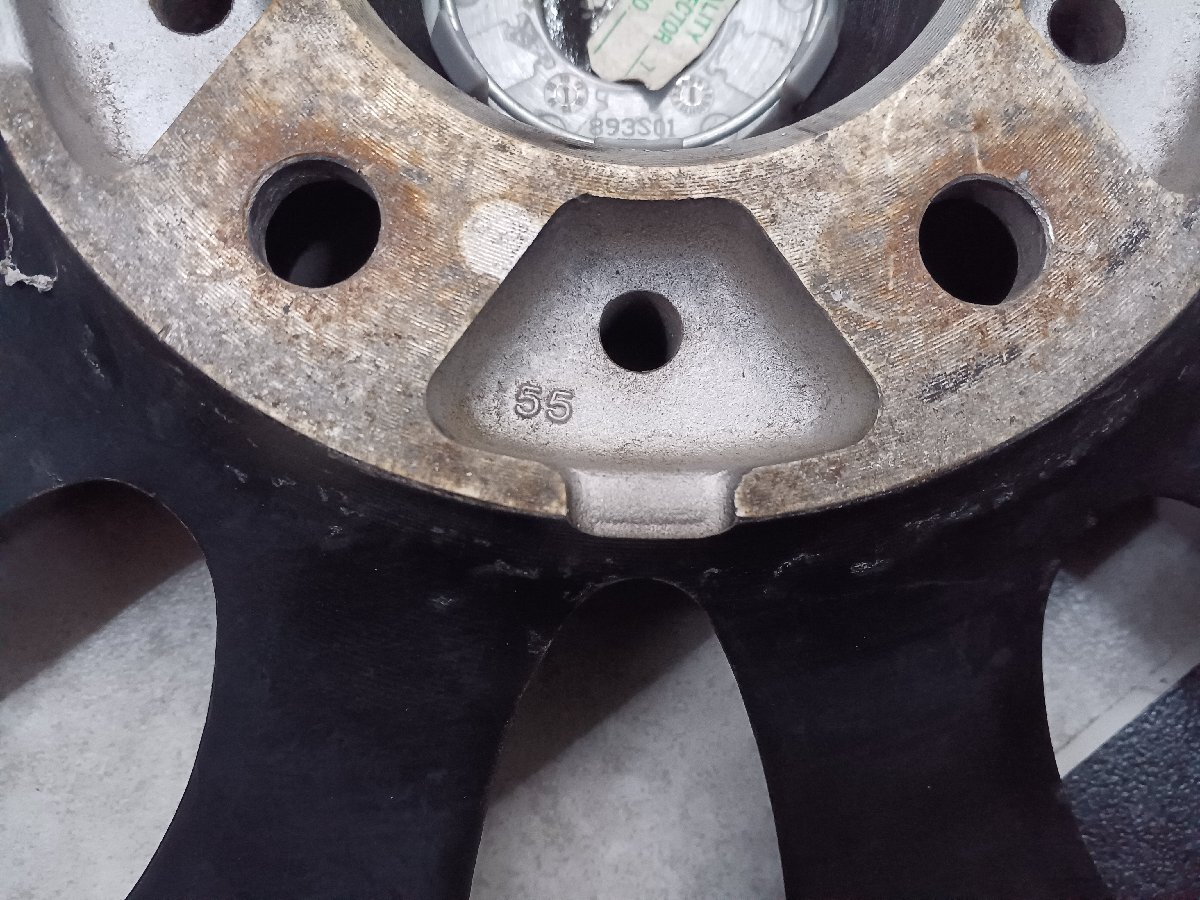 ☆人気のブラックリムポリッシュ ヴェゼル レヴォーグ等 ロクサーニ マルチフォルケッタ AMDセンターキャップ 18インチ 7.5J+55 114.3/5H_画像5