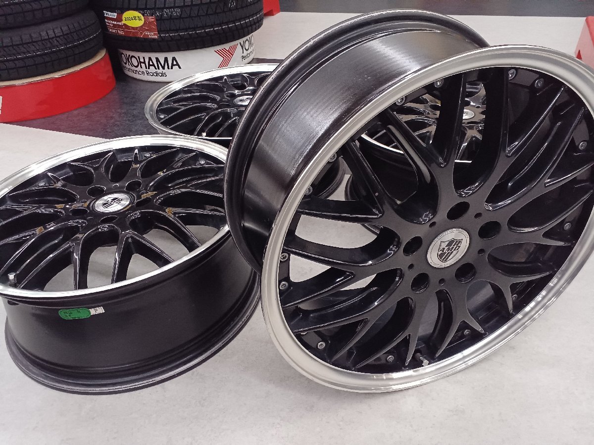 ☆人気のブラックリムポリッシュ ヴェゼル レヴォーグ等 ロクサーニ マルチフォルケッタ AMDセンターキャップ 18インチ 7.5J+55 114.3/5H_画像10