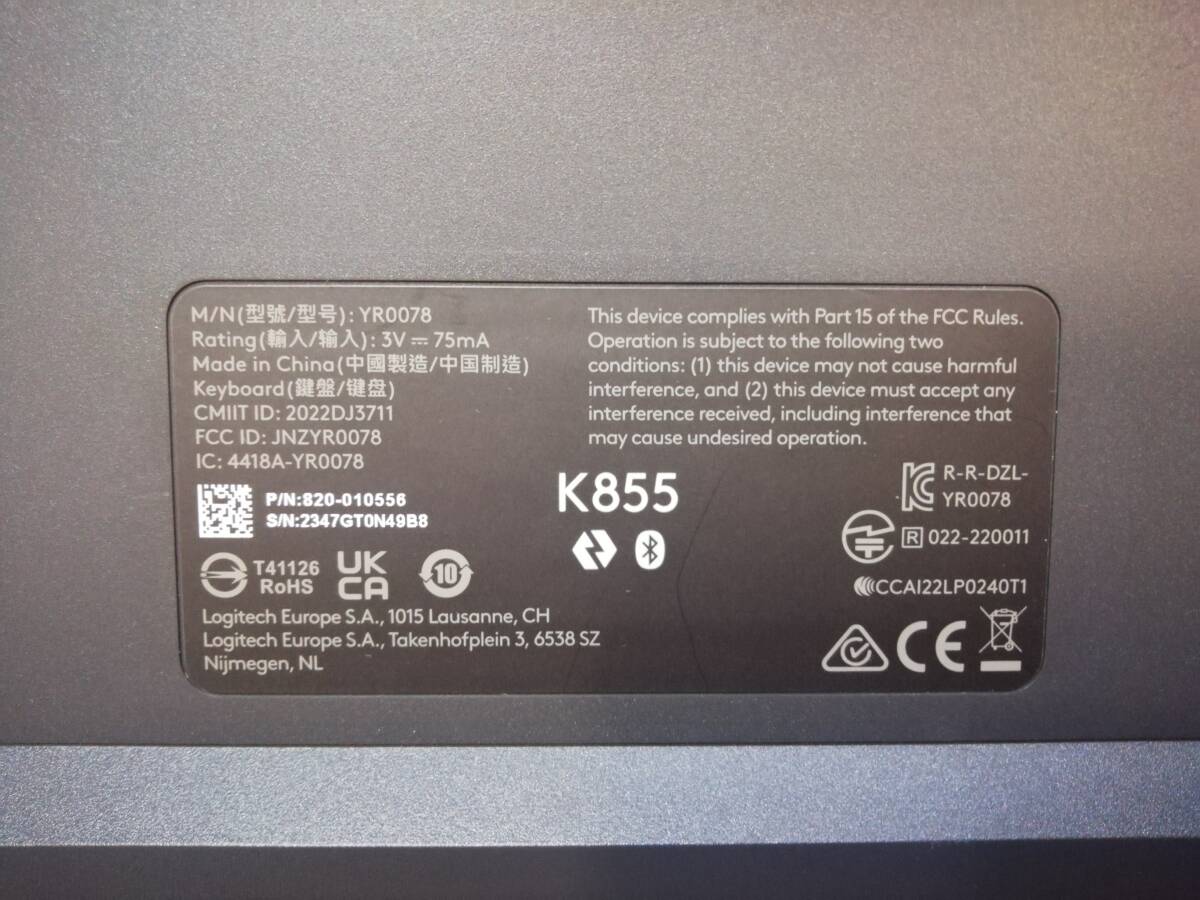 あ//H0487 logi cool ロジワール ワイヤレス メカニカルキーボード SIGNATURE K855 _画像3