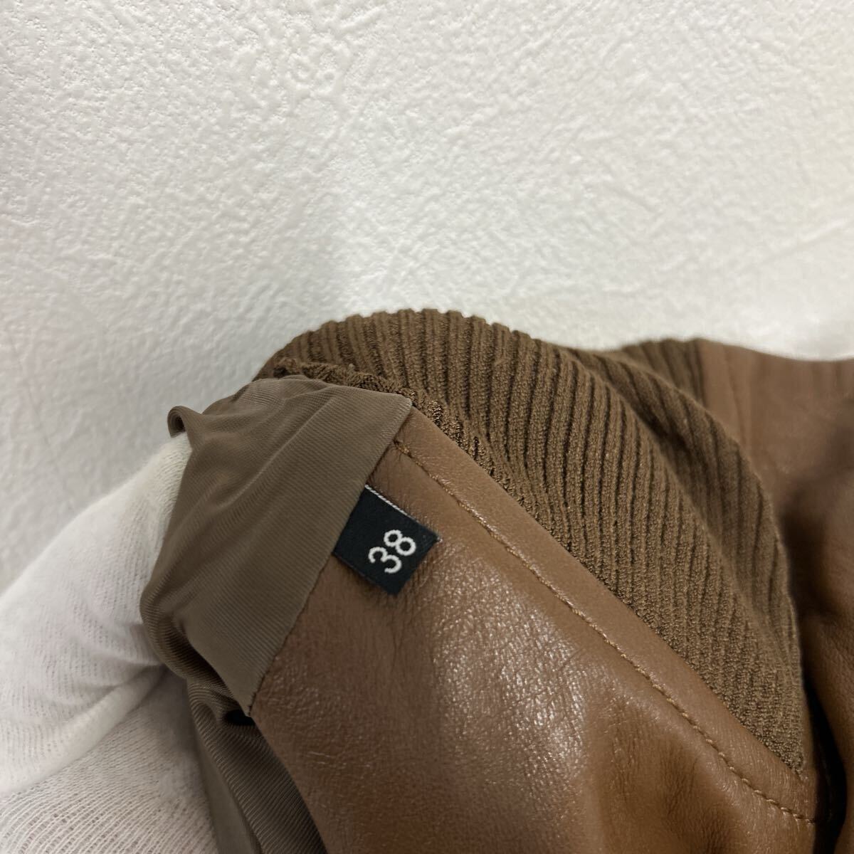 1円 新品同様 GUCCI グッチ 羊革 ラムレザー レザージャケット シングルライダースジャケット ライダースジャケット 38_画像10