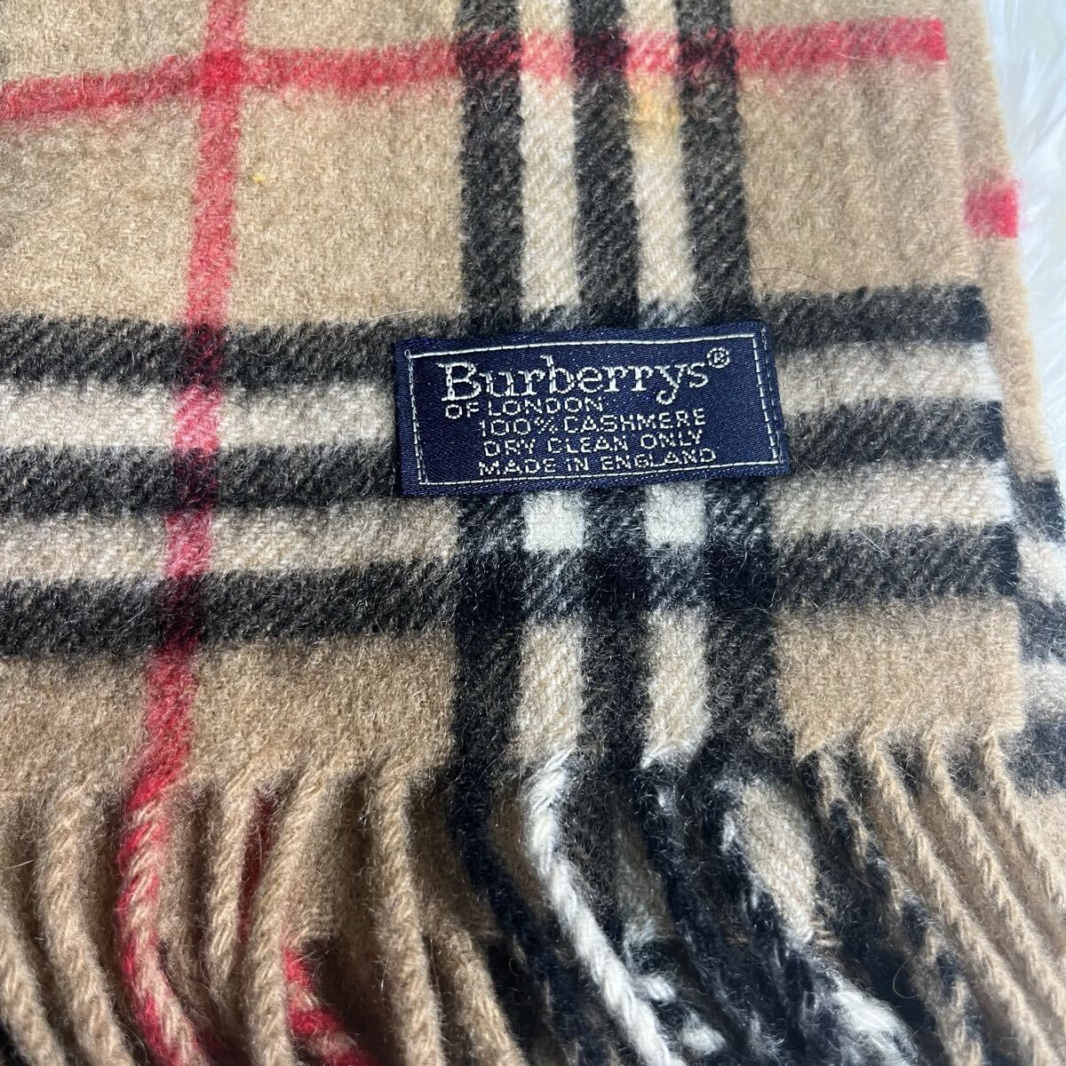 美品  BURBERRY カシミア100% マフラー Burberrys ノバチェック_画像5