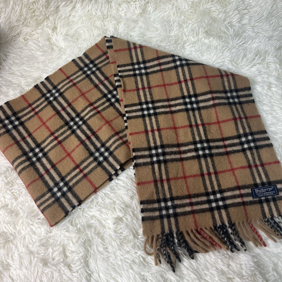 BURBERRY マフラー 6点セット カシミア 100% まとめ売り  バーバリー ストール ひざ掛け ウール100% まとめ 1円_画像2