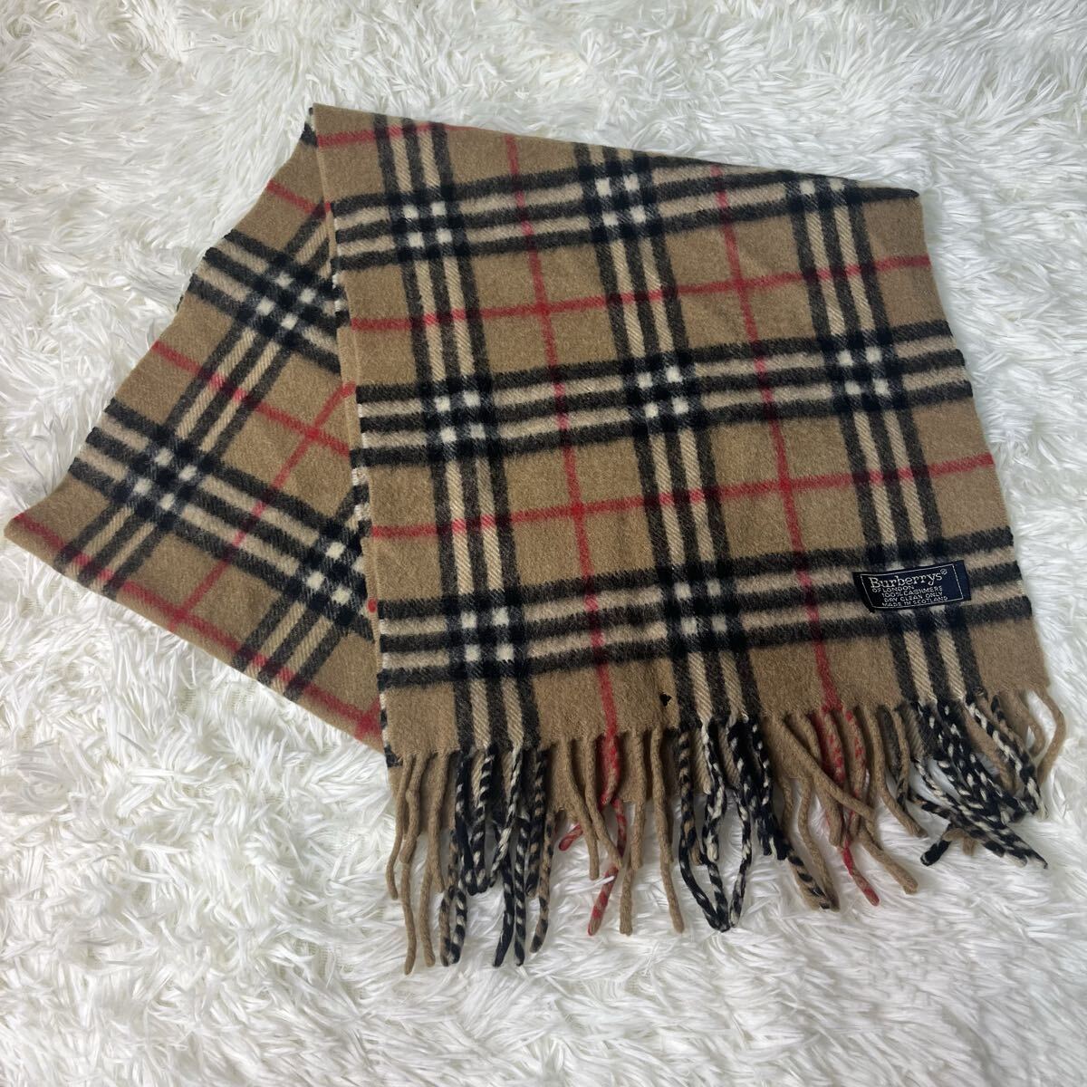 BURBERRY マフラー 6点セット カシミア 100% まとめ売り  バーバリー ストール ひざ掛け ウール100% まとめ 1円_画像6
