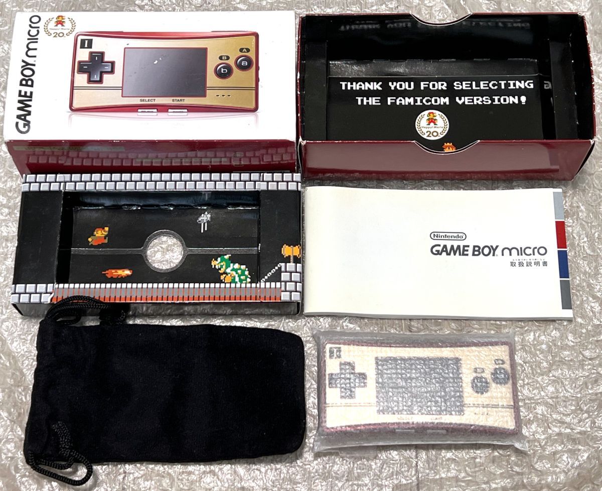 〈ほぼ未使用?本體極美品?動作確認済み〉GBM GBA ゲームボーイミクロ 本體 ファミコン バージョン OXY-001 GAMEBOY micro FAMICOM GBA