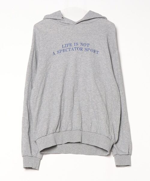 「Reebok」 プルオーバーパーカー MEDIUM ライトグレー レディース_画像1