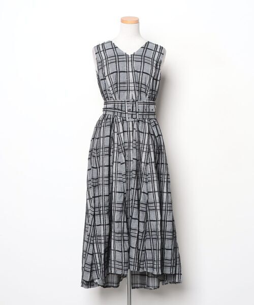 「FRAY I.D」 ノースリーブワンピース 0 グレー レディース_画像1